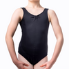Silky Dance - Girls Ruched Front Leotard - Black