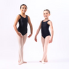 Silky Dance - Girls Ruched Front Leotard - Black