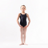 Silky Dance - Girls Ruched Front Leotard - Black