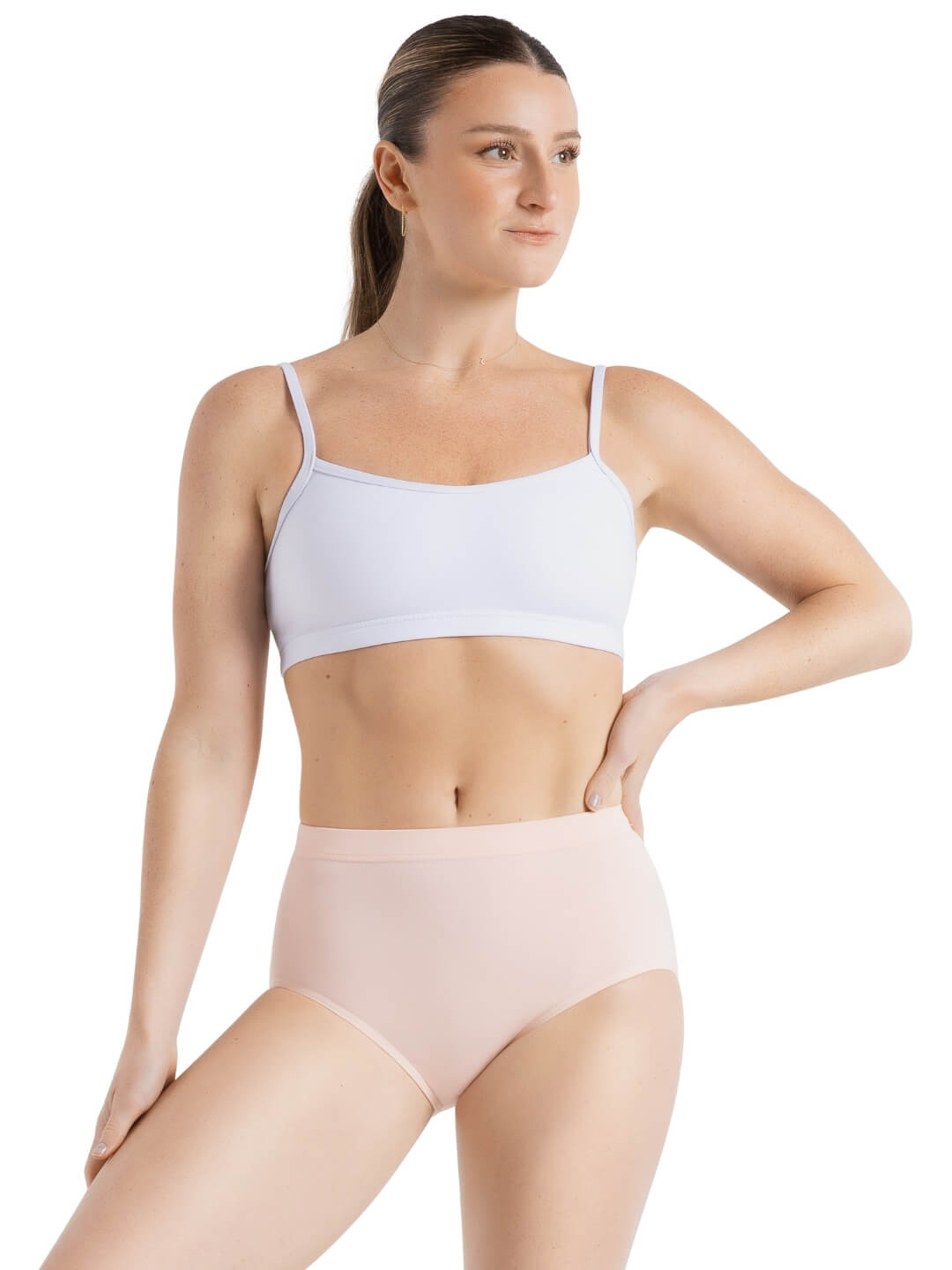 Capezio Camisole Bra Top | 90% Cotton Stretch Pull-On Dance & Yoga Top - View #3